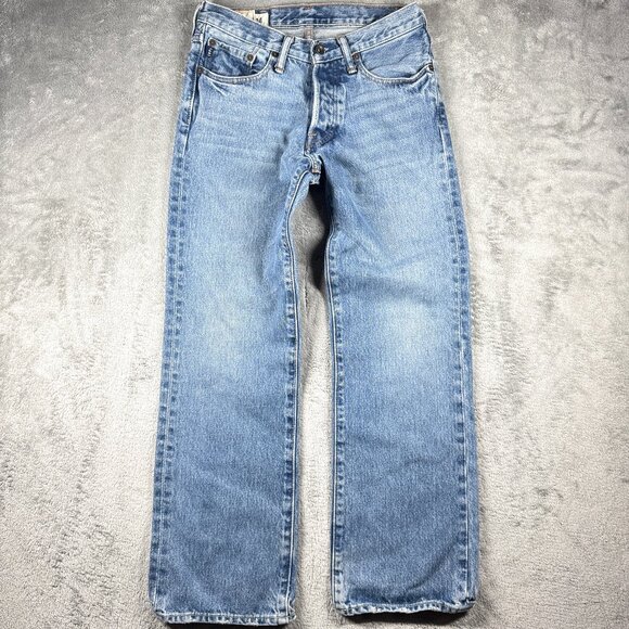 Abercrombie Kids Blue Jeans Size 14 Straight Leg 100% Cotton Denim - Picture 1 of 12